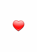 Coeur rouge brillant pour une douce affection